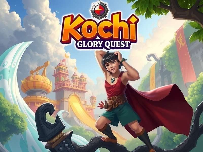 Kochi Glory Quest game cover featuring heroic character in Kochi's backdrop